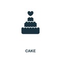Cake creative icon. Simple element illustration. Cake concept symbol design from honeymoon collection. Perfect for web design, app