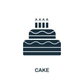 Cake creative icon. Simple element illustration. Cake concept symbol design from party icon collection. Perfect for web design, ap