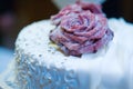 Cake decorated with flowers Royalty Free Stock Photo