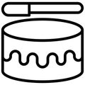 Cake decorating icon, Bakery and baking related vector
