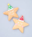 cake decoration or star shape christmas cookies on background. Royalty Free Stock Photo