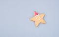 cake decoration or star shape christmas cookies on background. Royalty Free Stock Photo