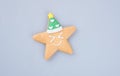 cake decoration or star shape christmas cookies on background. Royalty Free Stock Photo