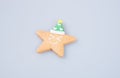 cake decoration or star shape christmas cookies on background. Royalty Free Stock Photo