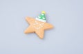 cake decoration or star shape christmas cookies on background. Royalty Free Stock Photo