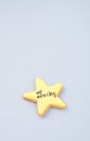 cake decoration or star shape christmas cookies on background. Royalty Free Stock Photo