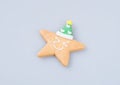 cake decoration or star shape christmas cookies on background. Royalty Free Stock Photo
