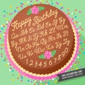 Cake decorator icing font