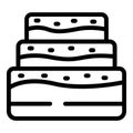 Cake delicacy icon outline vector. Tasty baked pie
