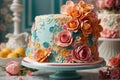 Cake Design With Intricate Flower Patterns