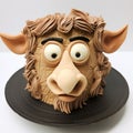Goblin Academia Inspired Baklava Face Cake With Goat Theme