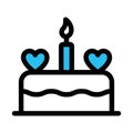 Cake, dessert fill vector icon which can easily modify or edit