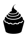 cake dessert sweet icon in solid style Royalty Free Stock Photo