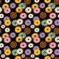 illustration pattern cake donuts with icing