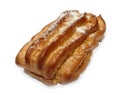 Cake eclair isolated on the white