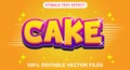 Cake editable text effect Template Royalty Free Stock Photo