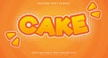 Cake editable text effect template Royalty Free Stock Photo
