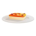Cake food molecular cuisine icon, cartoon style Royalty Free Stock Photo