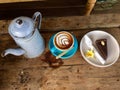 Afternoon Delight in Bali - Chocolate Cake and Cafe Latte