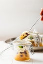 Cake in glass jar Royalty Free Stock Photo