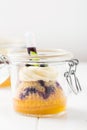 Cake in glass jar Royalty Free Stock Photo