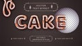 Cake With Glaze - Editable Text Effect, Font Style Royalty Free Stock Photo