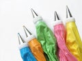 Cake icing bags Royalty Free Stock Photo