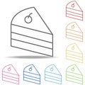 cake icon. Elements of web in multi colored icons. Simple icon for websites, web design, mobile app, info graphics Royalty Free Stock Photo