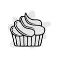 Cake icon isolated on white background from tea and coffee collection Royalty Free Stock Photo