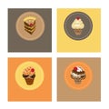 Cake icons Royalty Free Stock Photo