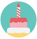 Cake Illustration Color Vector Isolated Icon easy editable and special use for Leisure,Travel and Tour