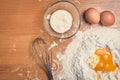 Cake ingredients on the table Royalty Free Stock Photo