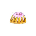 Cake isolated sweets muffin illustration child sweet tooth color.