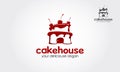 Cake house Logo Template.