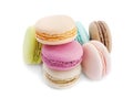 Cake macaron or macaroon on white background