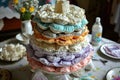 The cake is made of diapers. Generative AI