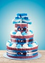 cake made from diapers Royalty Free Stock Photo