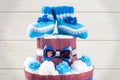 Cake made from diapers Royalty Free Stock Photo