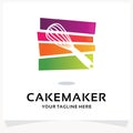 Cake Maker Logo Design Template Inspiration Royalty Free Stock Photo