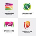 Cake Maker Logo Set Design Template Collection