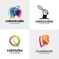 Cake Maker Logo Set Design Template Collection