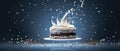 Cake-making concept abstract background, a sweet and artistic culinary vision, Ai Generated