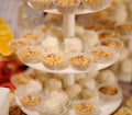 cakes on a wedding banquet table Royalty Free Stock Photo