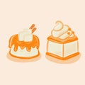 Cake marshmallow cartoon Royalty Free Stock Photo