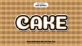 Cake Text Effect, Editable Text Effect Royalty Free Stock Photo