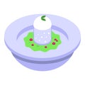 Cake molecular cuisine icon, isometric style Royalty Free Stock Photo