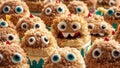 Cake monster with eyes dessert food party sugar home adorable birthday homemade funny fluffy
