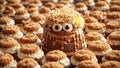 Cake monster sugar eyes dessert fluffy adorable funny cream home tradition cartoon food tasty cute creative