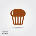 Cake Muffin Flat Icon