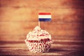 Cake with Netherland flag. Royalty Free Stock Photo